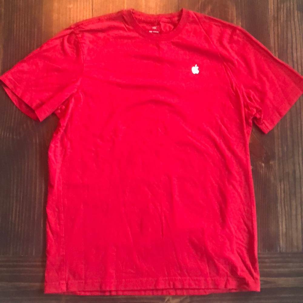 Apple Employee Official T-Shirt Tee Red sz. M 🍎